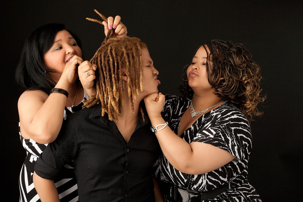 fun adult family portrait in Perth